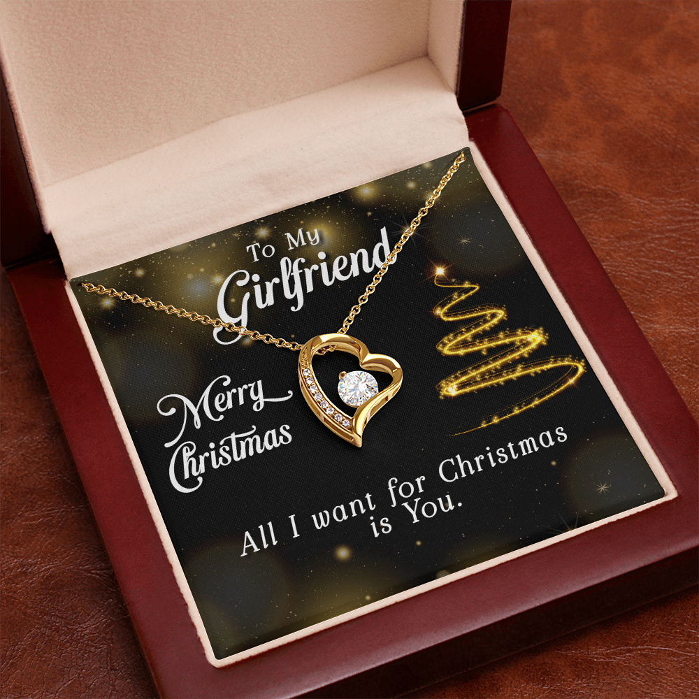 To My Girlfriend, “All I Want for Christmas Is You" Forever Love Necklace from Boyfriend