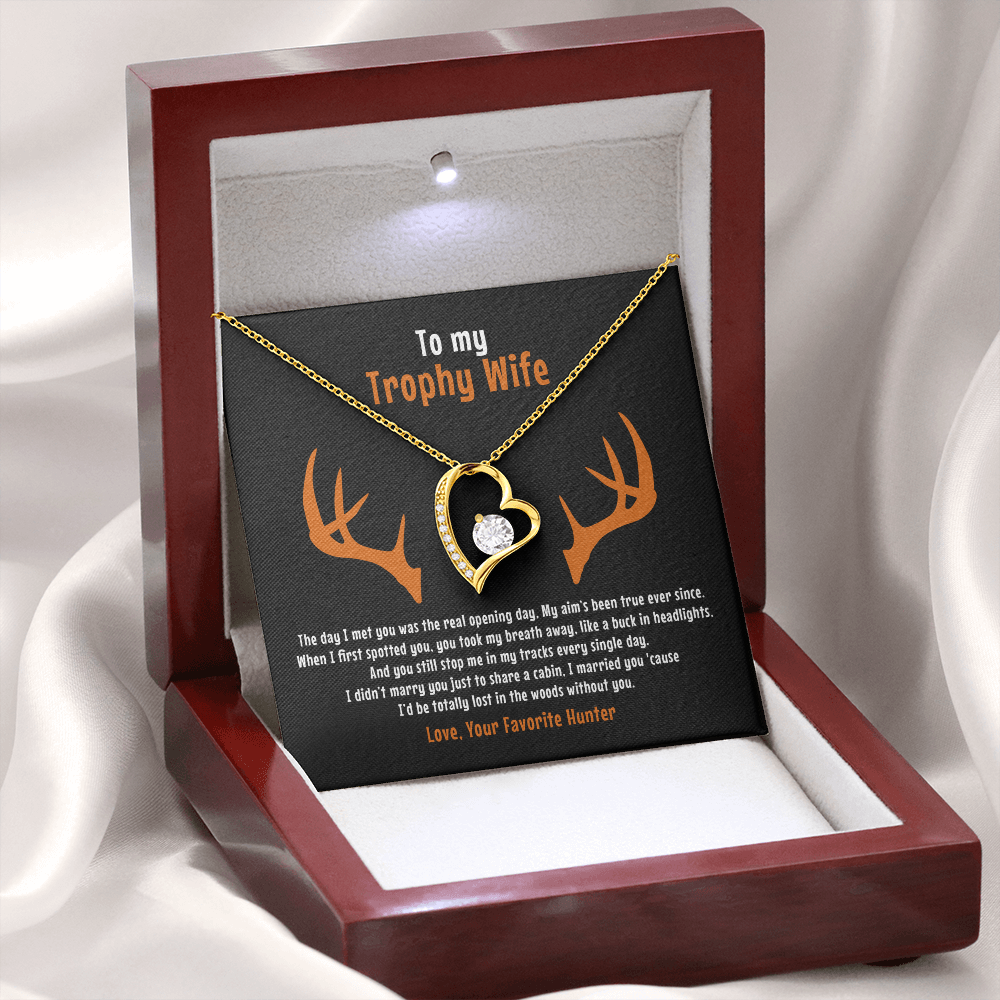 To My Trophy Wife, My Aim's Been True, Forever Love Necklace, Gift From Husband