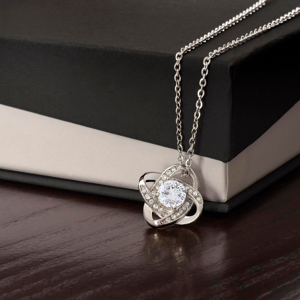 To My Daughter, I Will Always Be Here For You, Love Knot Necklace from Dad