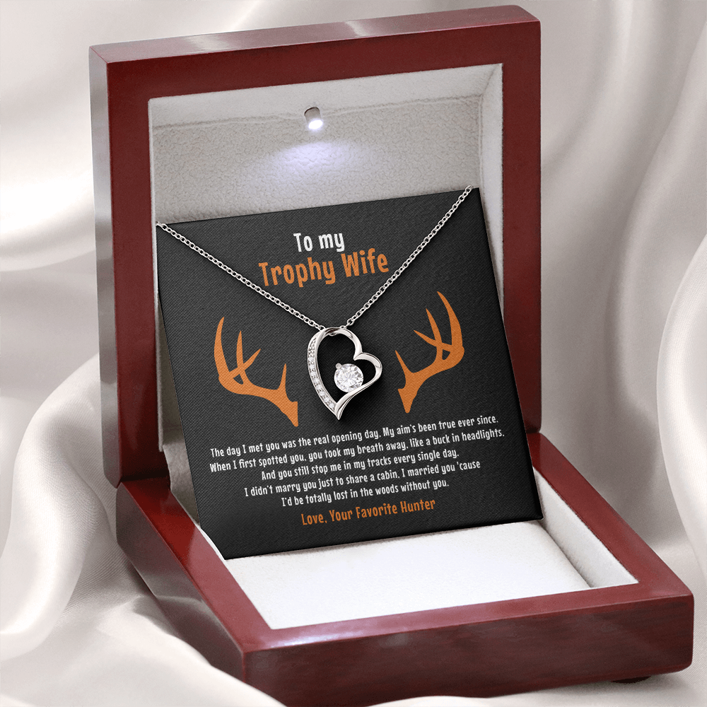 To My Trophy Wife, My Aim's Been True, Forever Love Necklace, Gift From Husband