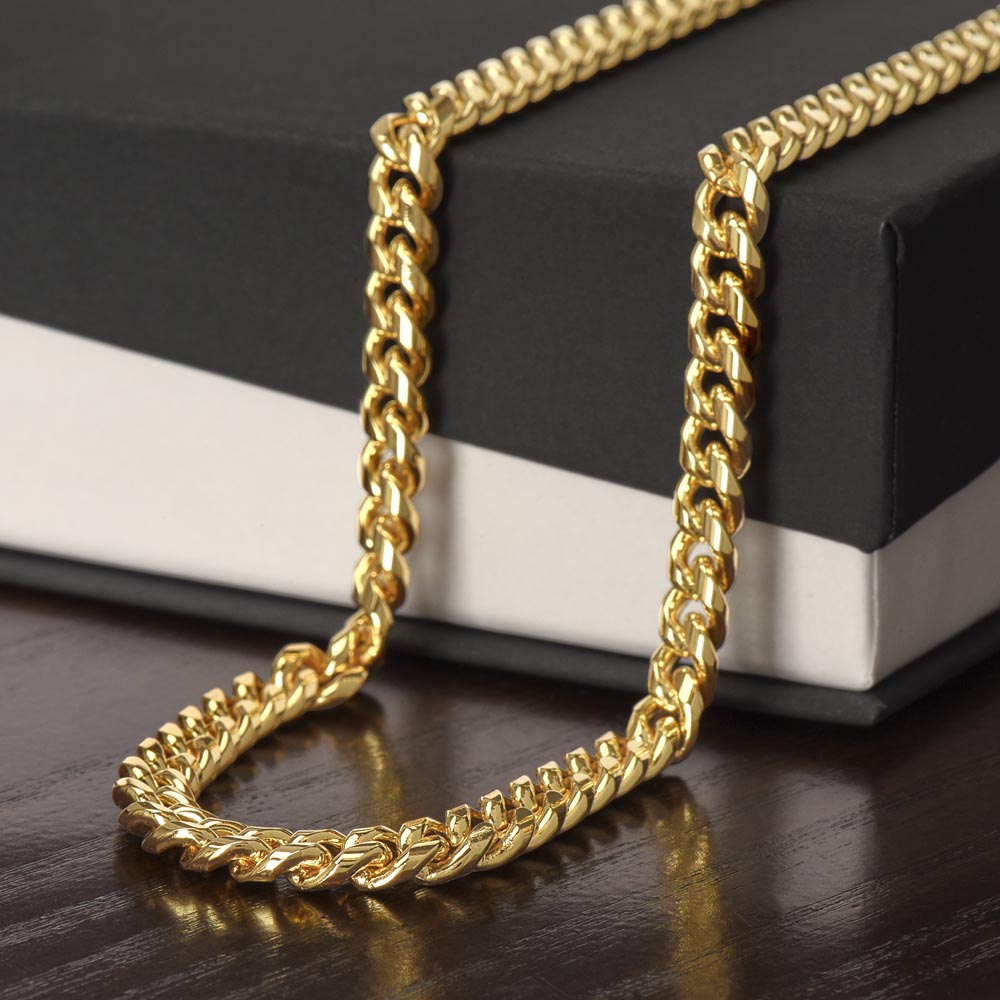 To My Son, You Will Always Have a Piece of My Heart, Cuban Chain, Gift from Mom
