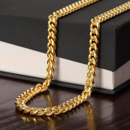 To My Son, You Will Always Have a Piece of My Heart, Cuban Chain, Gift from Mom