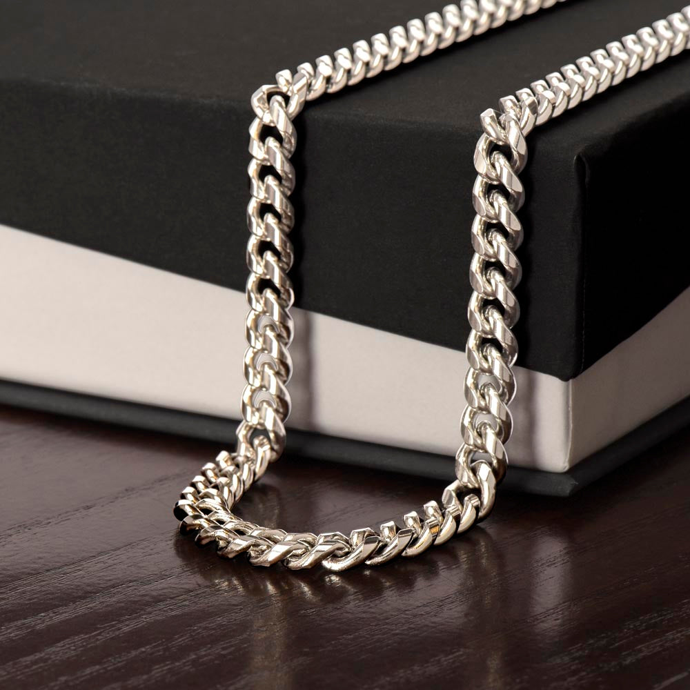 To My Son, You Will Always Have a Piece of My Heart, Cuban Chain, Gift from Mom