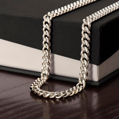 To My Son, You Will Always Have a Piece of My Heart, Cuban Chain, Gift from Mom
