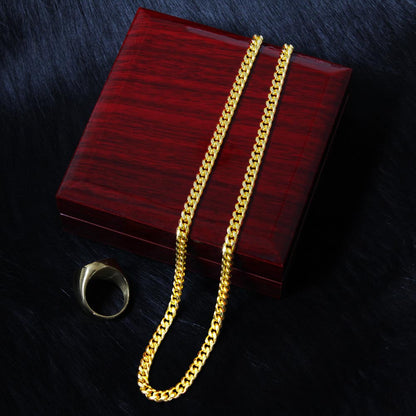To My Son, You Will Always Have a Piece of My Heart, Cuban Chain, Gift from Mom