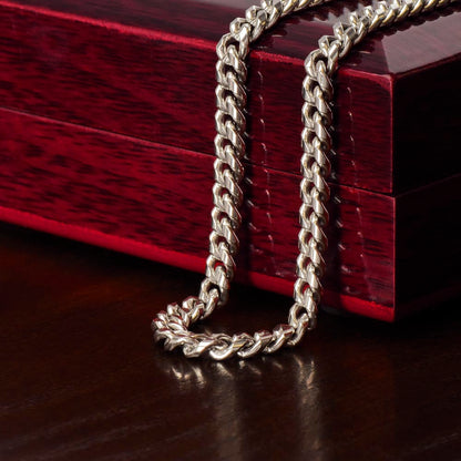 To My Son, You Will Always Have a Piece of My Heart, Cuban Chain, Gift from Mom