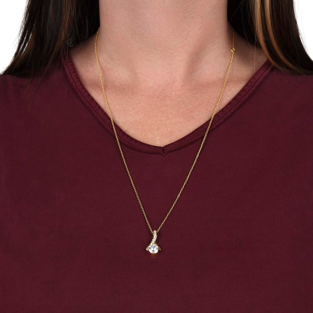 To my Mom, You gave me roots to grow and wings to fly, Alluring Beauty Necklace, Gift from Daughter/Son