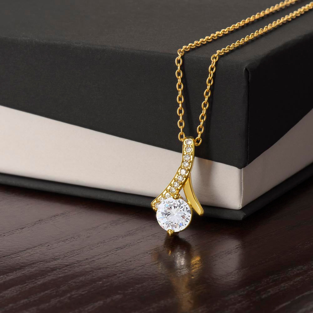 To my Mom, You gave me roots to grow and wings to fly, Alluring Beauty Necklace, Gift from Daughter/Son