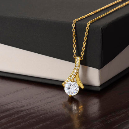To my Mom, You gave me roots to grow and wings to fly, Alluring Beauty Necklace, Gift from Daughter/Son