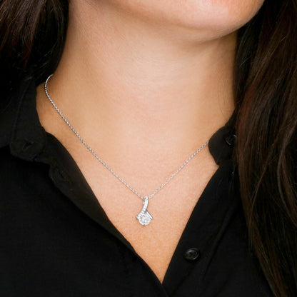 To my Mom, You gave me roots to grow and wings to fly, Alluring Beauty Necklace, Gift from Daughter/Son
