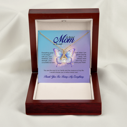 To the Best Mom in the World, Thank You For Being My Everything, Alluring Beauty Necklace, Gift from Daughter/Son