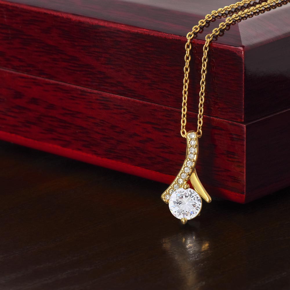 To my Mom, You gave me roots to grow and wings to fly, Alluring Beauty Necklace, Gift from Daughter/Son