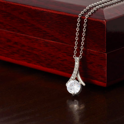To my Mom, You gave me roots to grow and wings to fly, Alluring Beauty Necklace, Gift from Daughter/Son
