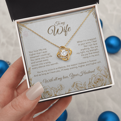 To My Wife, You Lift Me Higher Than I Ever Dreamed Necklace, Romantic Gift from Husband