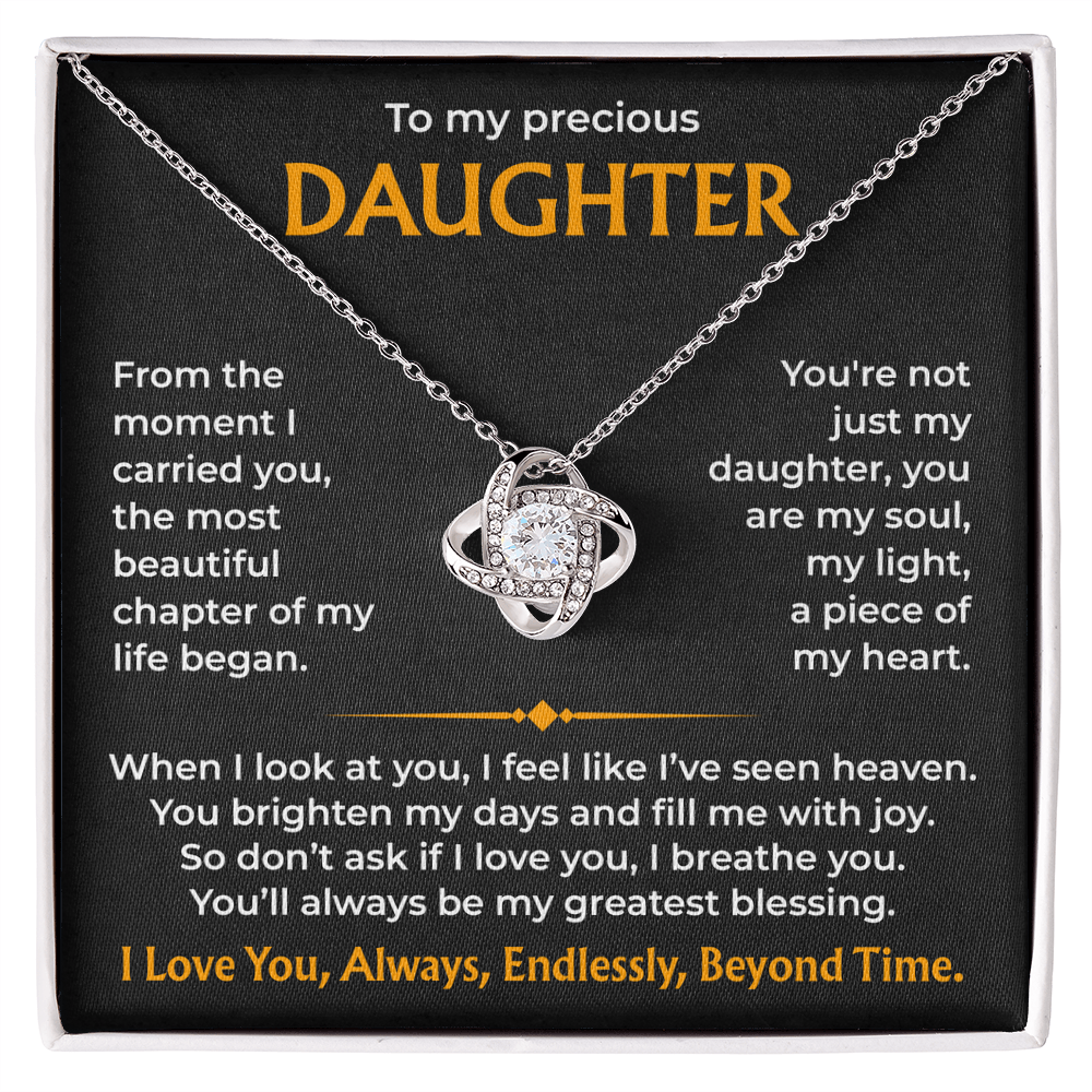 To My Precious Daughter, You Are the Most Beautiful Chapter of My Life Necklace From Dad or Mom