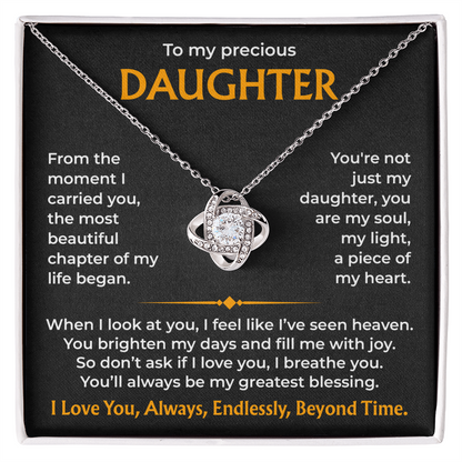 To My Precious Daughter, You Are the Most Beautiful Chapter of My Life Necklace From Dad or Mom
