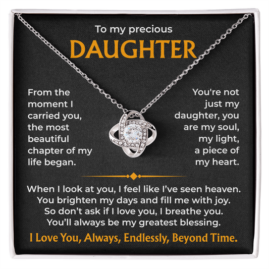 To My Precious Daughter, You Are the Most Beautiful Chapter of My Life Necklace From Dad or Mom