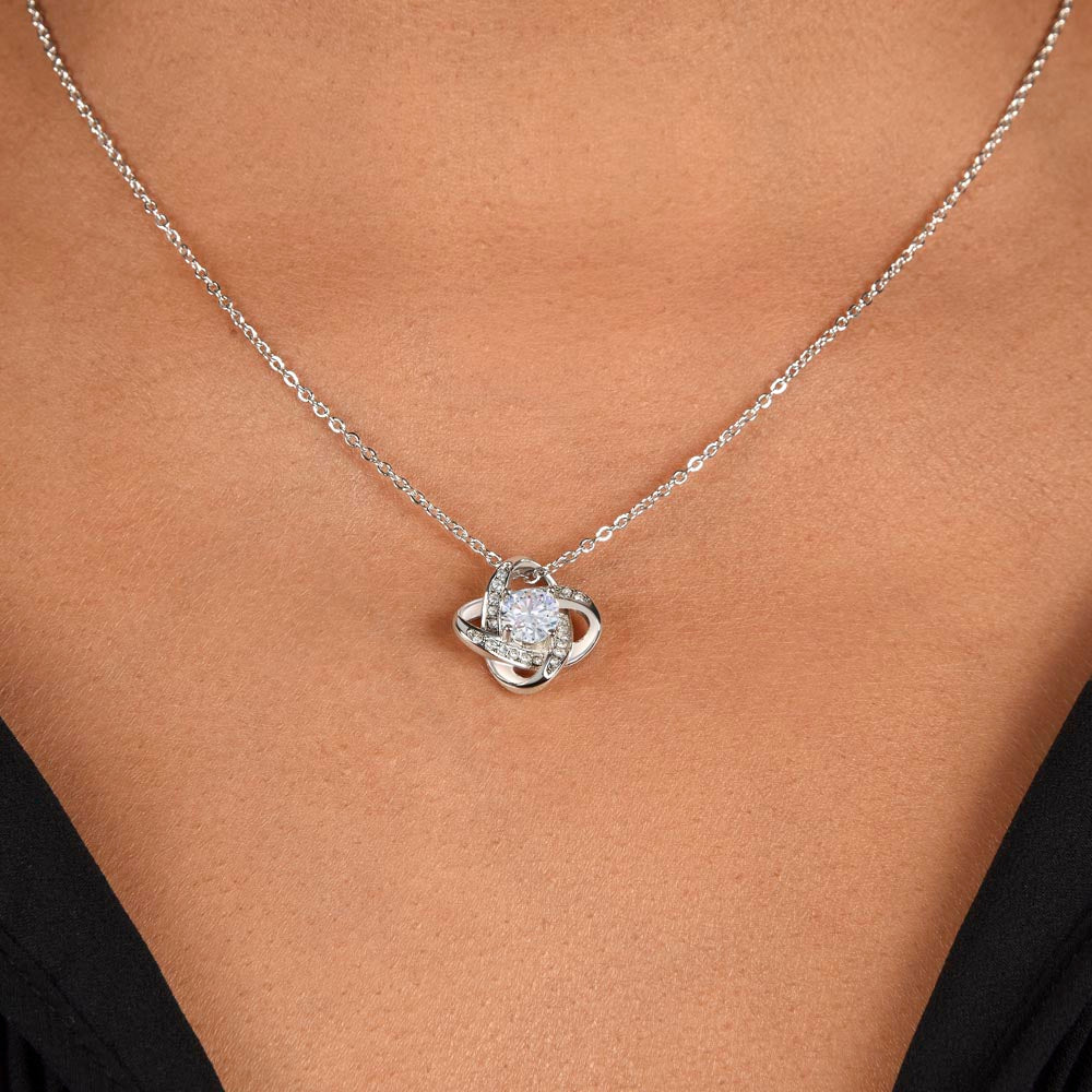 To my Daughter, You will never lose, Love Knot Necklace, Gift from Dad