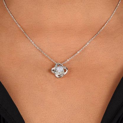 To my Daughter, You will never lose, Love Knot Necklace, Gift from Dad
