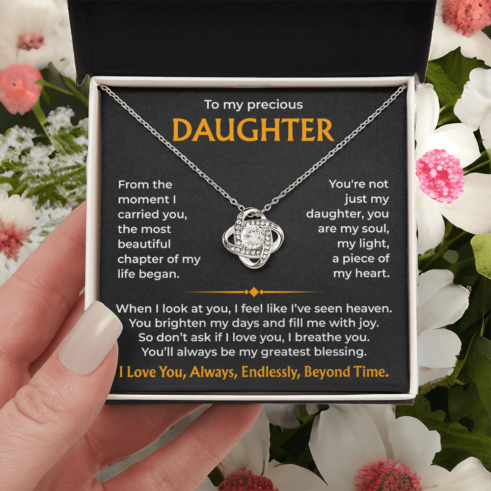 To My Precious Daughter, You Are the Most Beautiful Chapter of My Life Necklace From Dad or Mom
