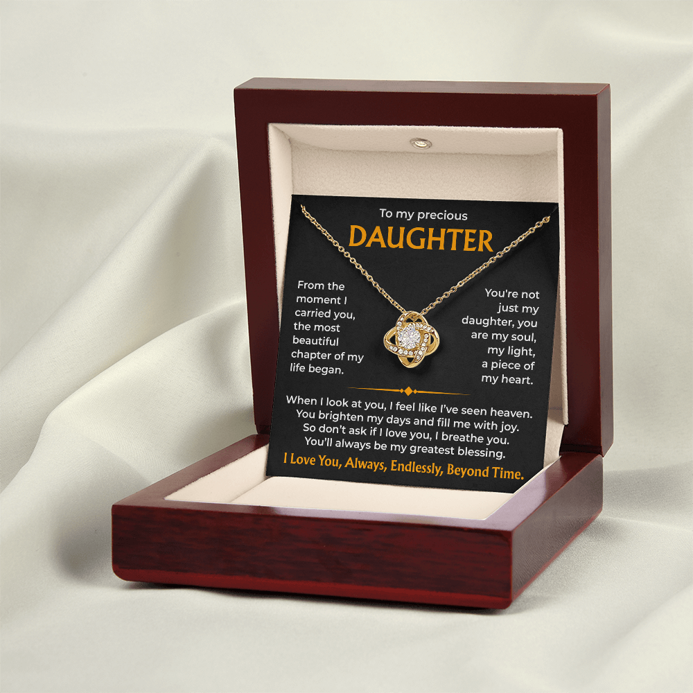 To My Precious Daughter, You Are the Most Beautiful Chapter of My Life Necklace From Dad or Mom