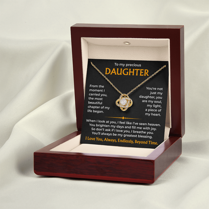 To My Precious Daughter, You Are the Most Beautiful Chapter of My Life Necklace From Dad or Mom