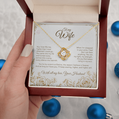 To My Wife, You Lift Me Higher Than I Ever Dreamed Necklace, Romantic Gift from Husband