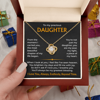 To My Precious Daughter, You Are the Most Beautiful Chapter of My Life Necklace From Dad or Mom
