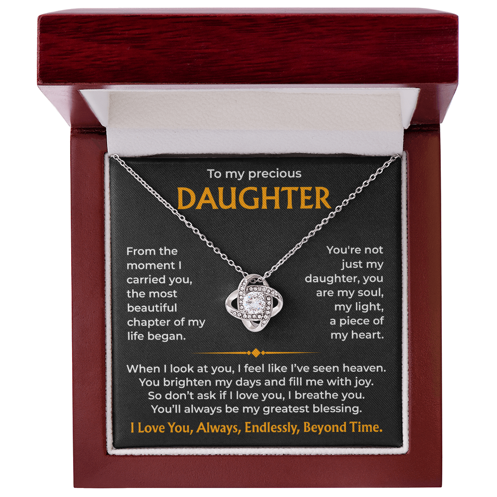 To My Precious Daughter, You Are the Most Beautiful Chapter of My Life Necklace From Dad or Mom