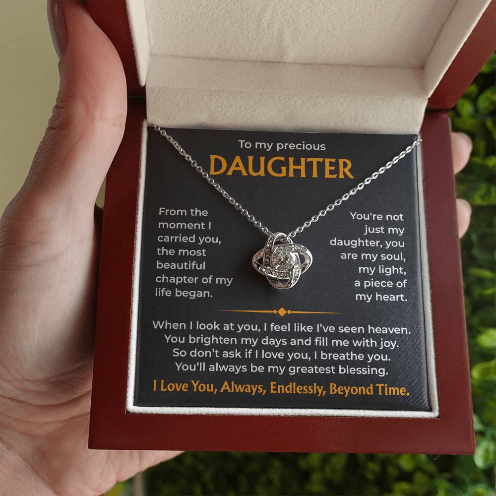 To My Precious Daughter, You Are the Most Beautiful Chapter of My Life Necklace From Dad or Mom