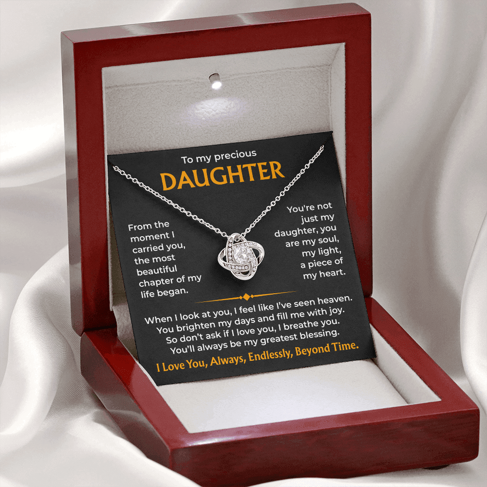 To My Precious Daughter, You Are the Most Beautiful Chapter of My Life Necklace From Dad or Mom