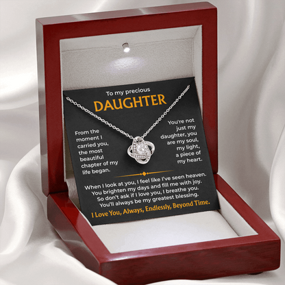 To My Precious Daughter, You Are the Most Beautiful Chapter of My Life Necklace From Dad or Mom