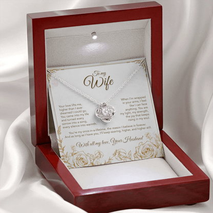 To My Wife, You Lift Me Higher Than I Ever Dreamed Necklace, Romantic Gift from Husband