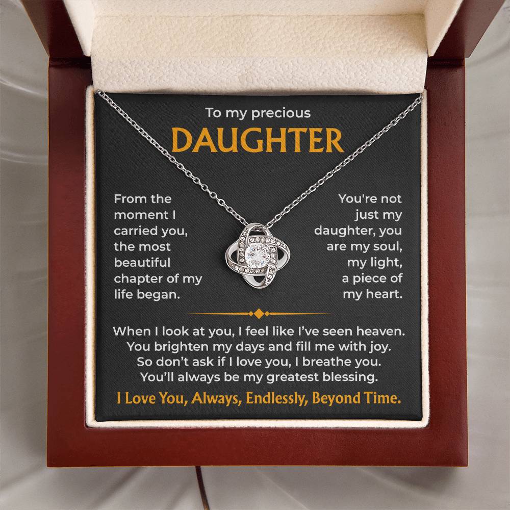 To My Precious Daughter, You Are the Most Beautiful Chapter of My Life Necklace From Dad or Mom