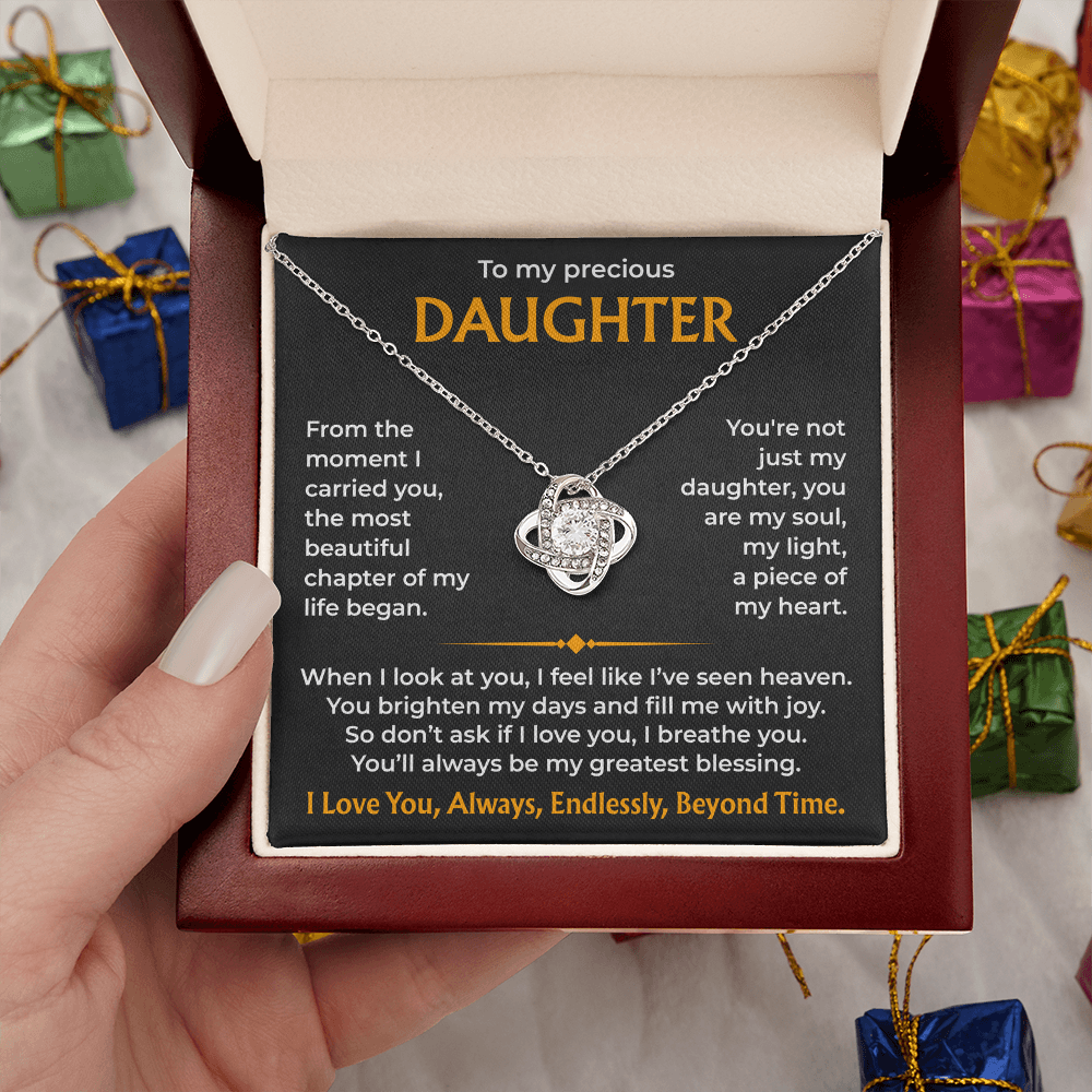To My Precious Daughter, You Are the Most Beautiful Chapter of My Life Necklace From Dad or Mom