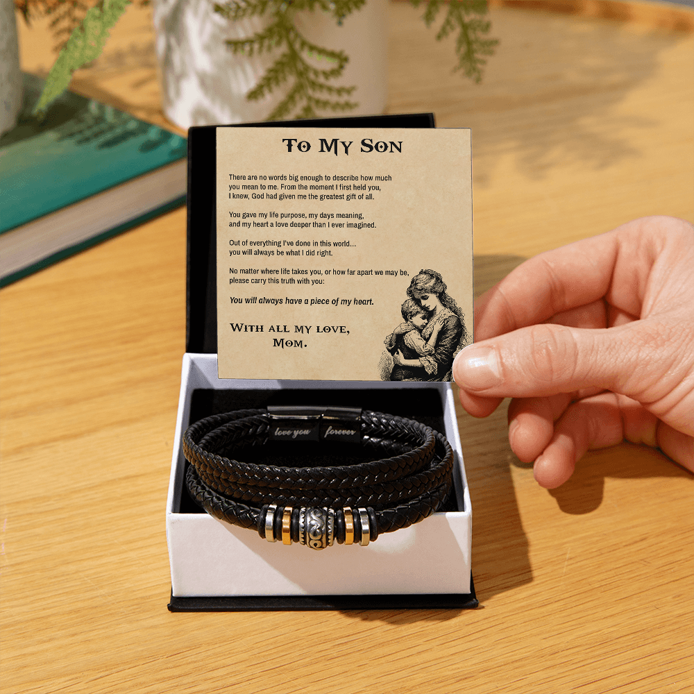 To My Son, You Will Always Be What I Did Right, Bracelet, Gift from Mom