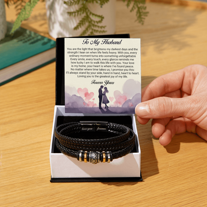 To My Husband, Your Love Is My Home Bracelet, Gift from Wife