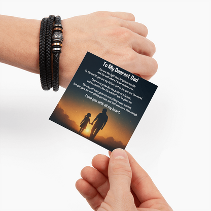 To My Dad, You are the light that brightens my life Bracelet, Gift from Daughter