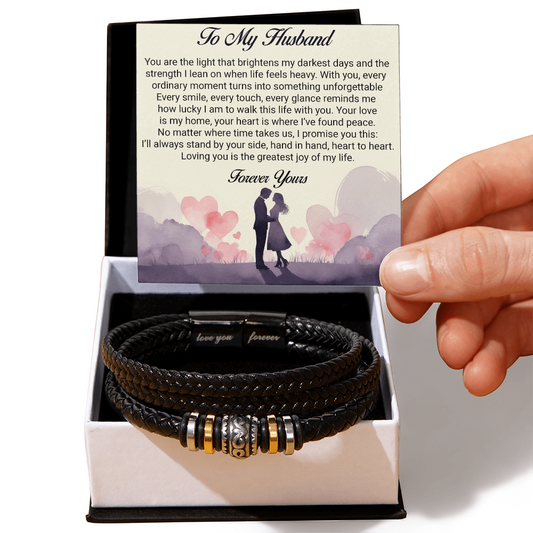 To My Husband, Your Love Is My Home Bracelet, Gift from Wife