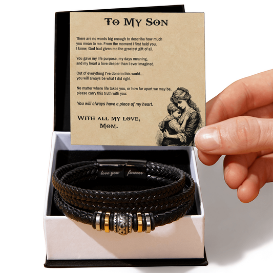 To My Son, You Will Always Be What I Did Right, Bracelet, Gift from Mom