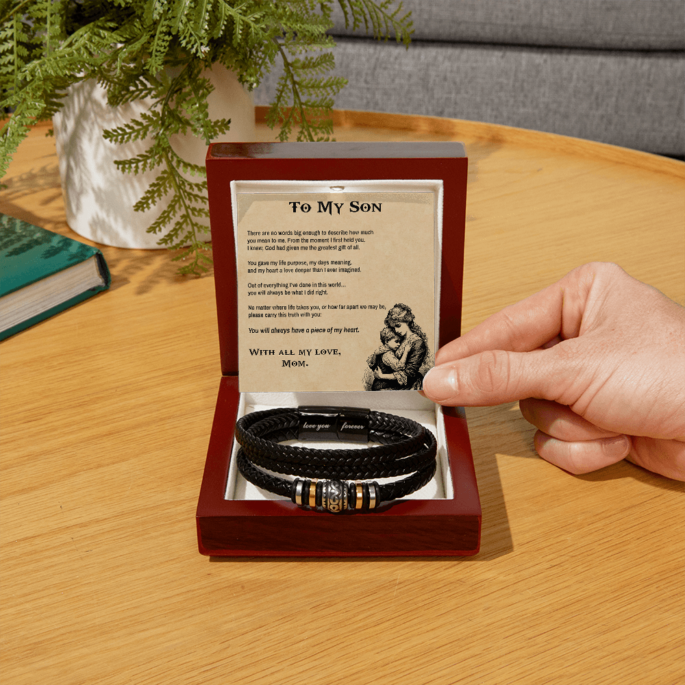 To My Son, You Will Always Be What I Did Right, Bracelet, Gift from Mom