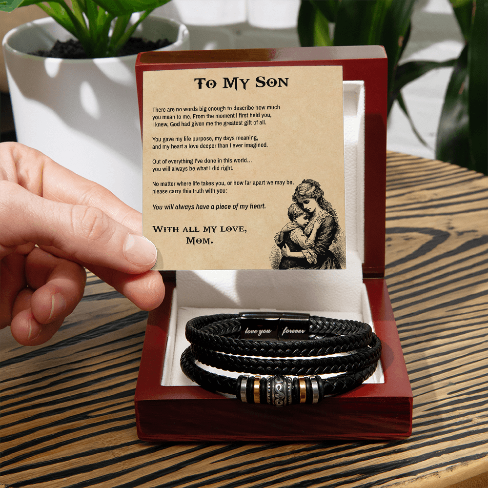 To My Son, You Will Always Be What I Did Right, Bracelet, Gift from Mom