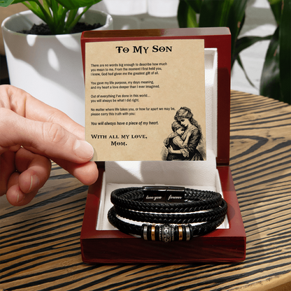To My Son, You Will Always Be What I Did Right, Bracelet, Gift from Mom