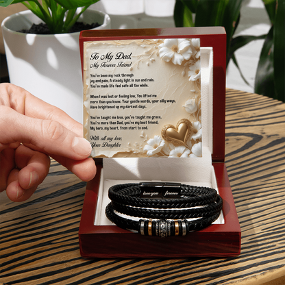 To My Dad, You're My Forever Friend, Bracelet, Gift from Daughter