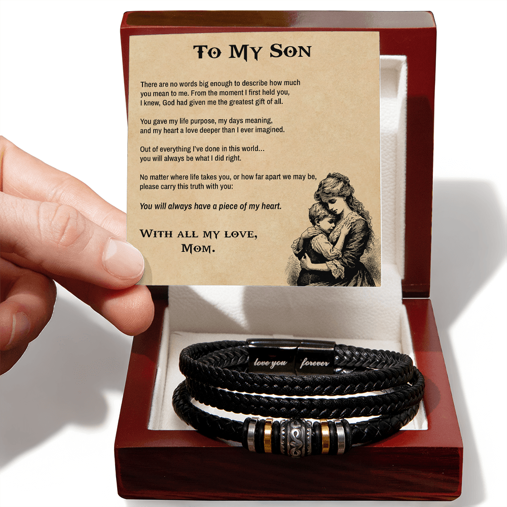 To My Son, You Will Always Be What I Did Right, Bracelet, Gift from Mom