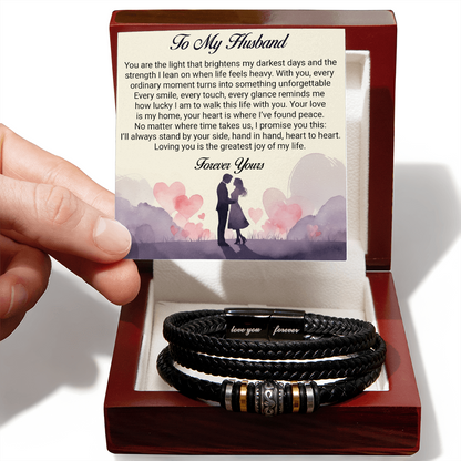 To My Husband, Your Love Is My Home Bracelet, Gift from Wife