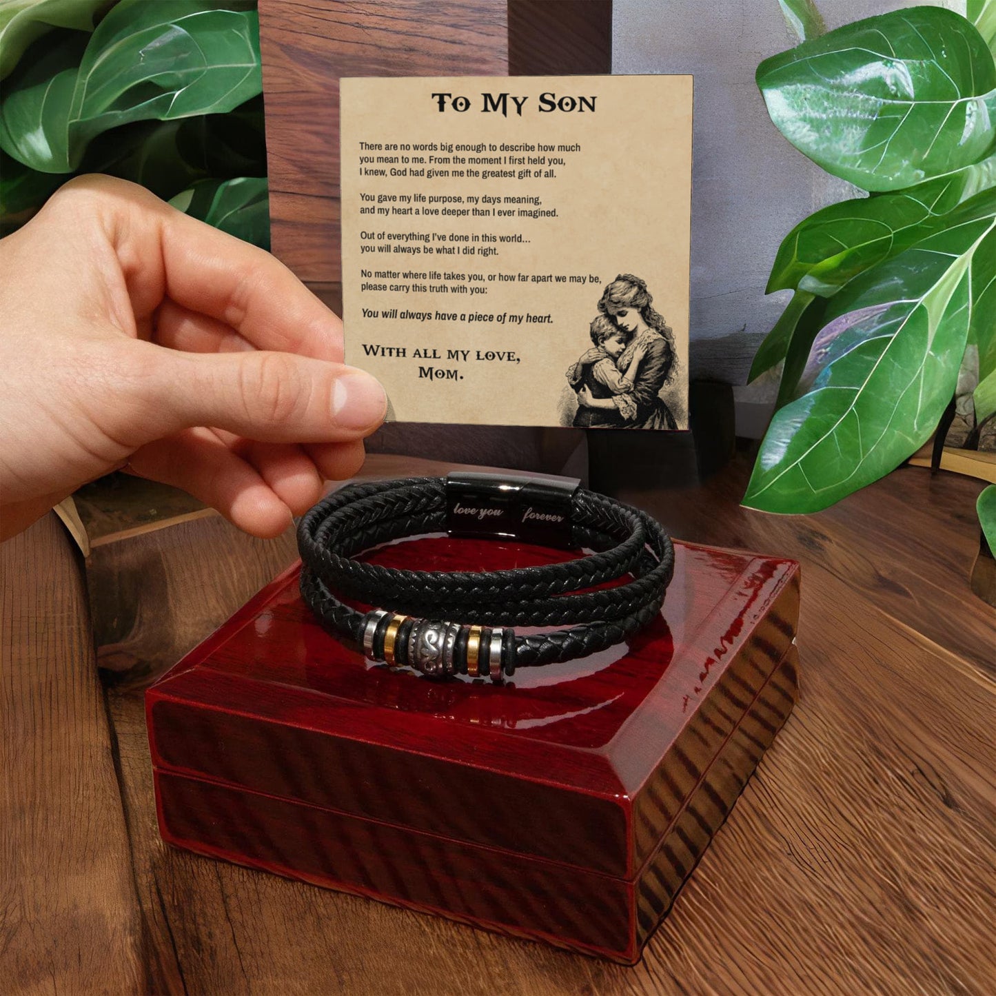 To My Son, You Will Always Be What I Did Right, Bracelet, Gift from Mom
