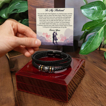 To My Husband, Your Love Is My Home Bracelet, Gift from Wife