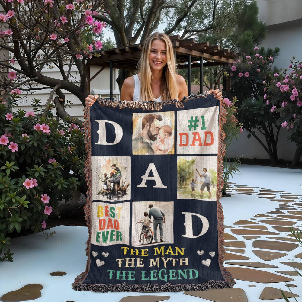 Best Dad Ever - Woven Blanket
