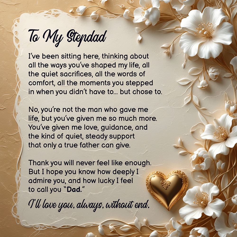 To My Stepdad, You Stepped In When You Didn't Have To, Bracelet, Gift from Daughter